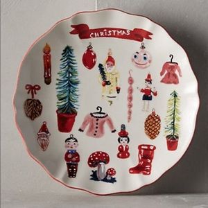 🆕HTF NATHALIE LETE Holiday Dessert Plate NWOT
